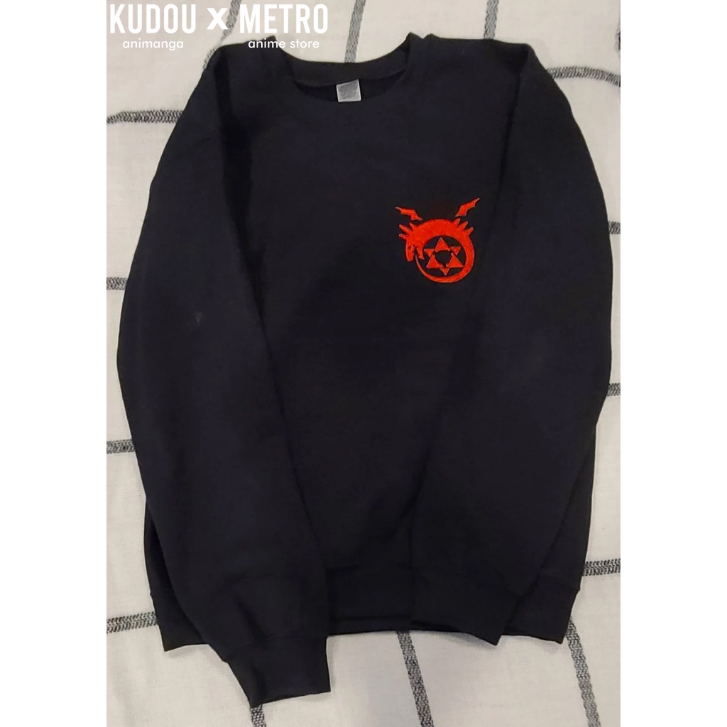 Crewneck FMA Logo Embroidery Anime Fullmetal Alchemist Premium Unisex