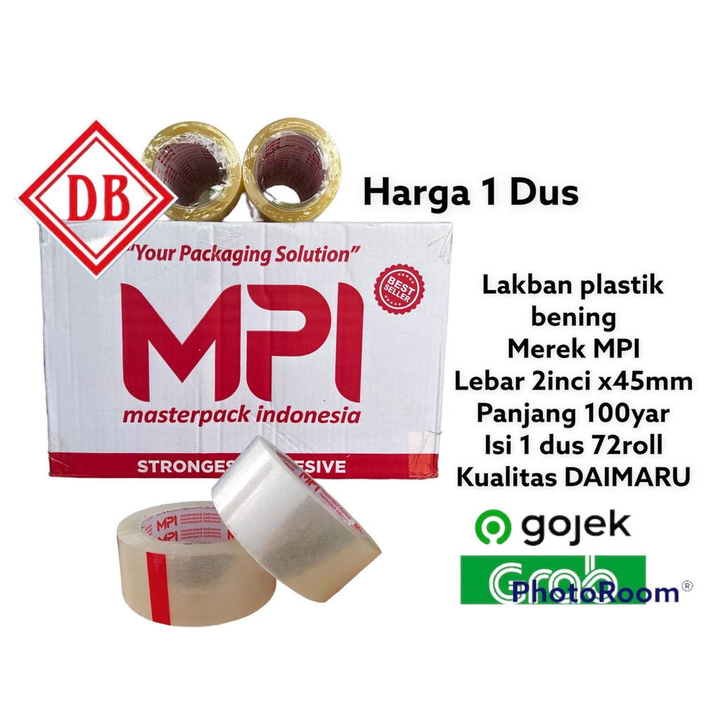 

DB LAKBAN BENING 2INCI 100yar/LAKBAN KULITAS DAIMARU/LAKBAN MPI/LAKBAN PERDUS ISI 72ROLL