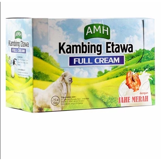 

Susu kambing Etawa bubuk AMH plus JAHE merah asli Kemasan Box