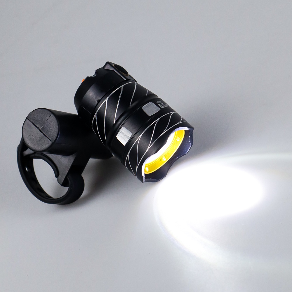 TaffLED Lampu Sepeda LED Chargerable Zoomable Bicycle Headlight CREE XML-T6 - ZK30 - 7RRS0NBK Black