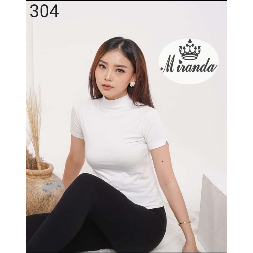 Manset Premium Basic Turtle Neck Lengan Pendek Bahan Rayon Spandex - Manset 304