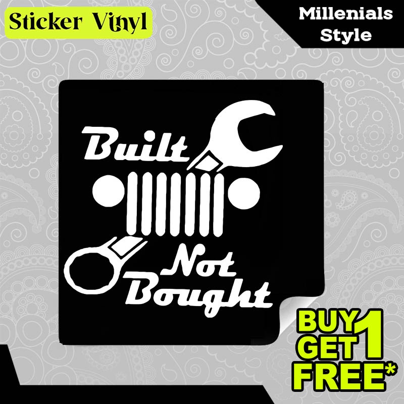 

Stiker Sticker Built Not Bought Gambar Unik Desain Keren dan Kekinian Aesthetic Bahan Vinyl Satuan Anti Air