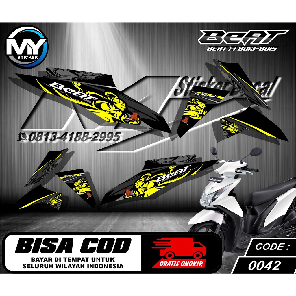 0042 Sticker List Variasi Beat 2013-2015  - Striping Variasi Beat 2013-2015 Terbaru - Stiker List Va