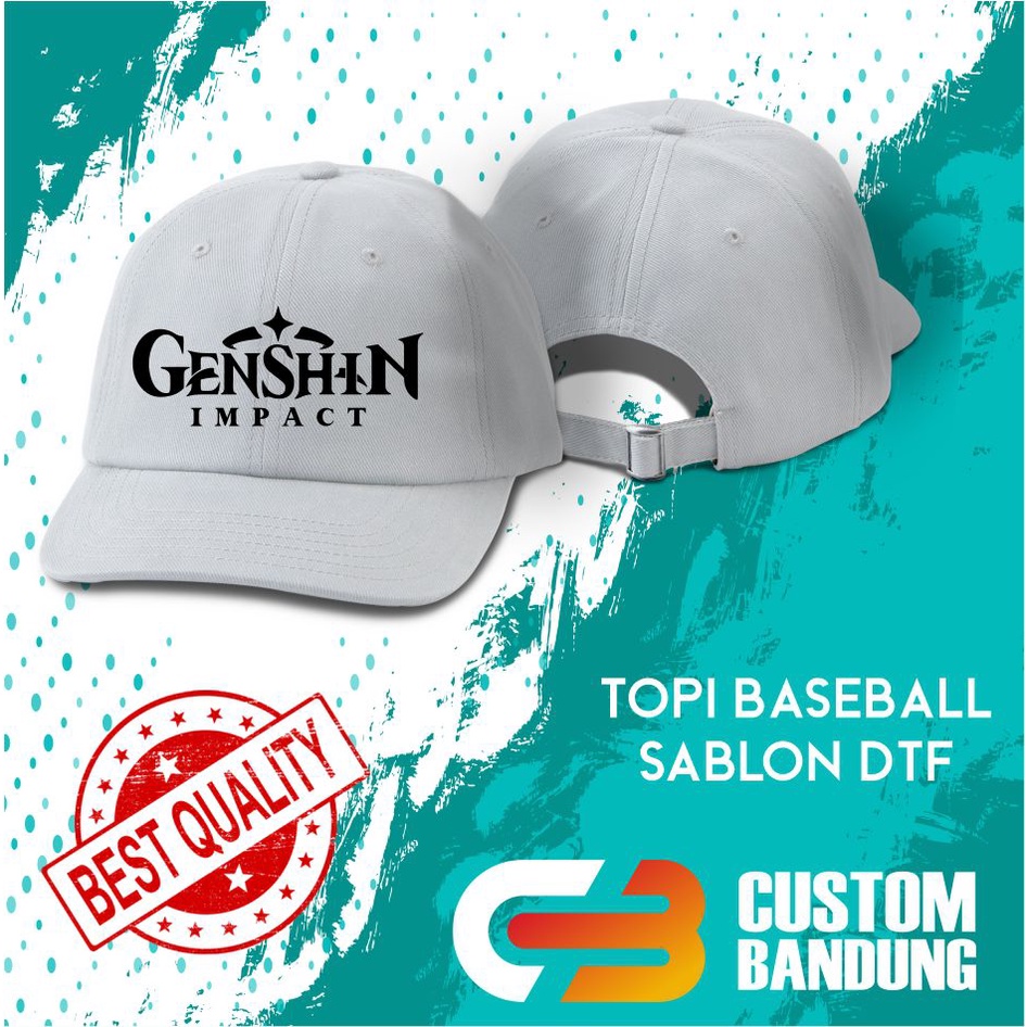 Topi Baseball GENSHIN IMPACT 2 Pria Wanita Topi Cap Bisa Tulis Nama Bisa COD Original High Premium Quality