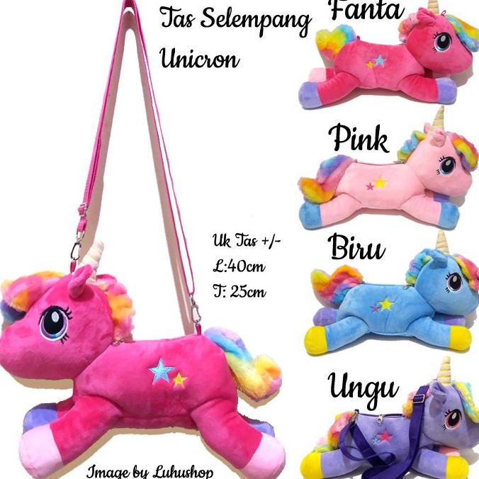 Tas Boneka Selempang Slempang Anak Cewek Kuda Pony Poni Kecil Unicorn