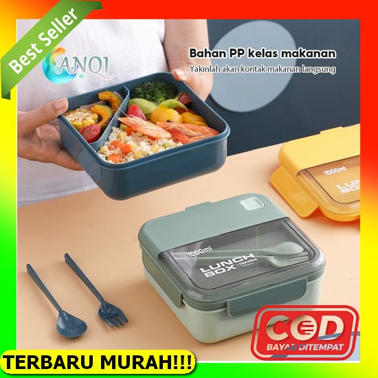 Kotak Box Tempat Bekal Tepak Makan Anak Sekolah Tk Sd Set Anti Tumpah Lunch Box Anak Anak Murah Temp