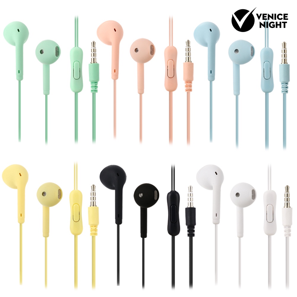 (VNEP) (Berkabel) U88 Headset Earphone Stereo Universal Warna Macaron Dengan Jack 3.5mm Untuk Handphone / PC