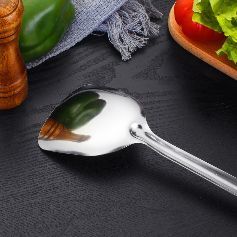 Stainless Steel Spatula/Sendok Sup Gagang Merah Peralatan Dapur Spatula Korea Alat Masak