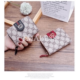 Tmall88 Dompet Koin Mini Wanita Motif GD bahan Kulit Pu