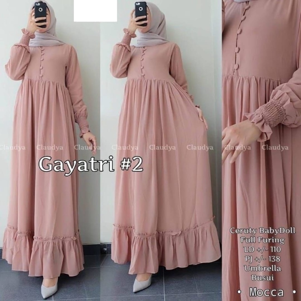 (AMD) GAMIS RUFFLE LIFIA DAILY BUSUI WANITA DRESS CERUTI