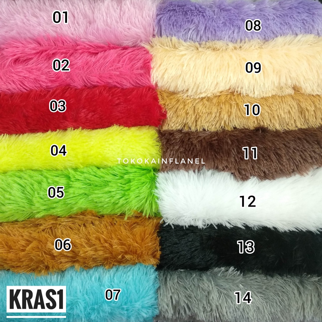 Kras1 Kain Boneka Rasfur Panjang Bulu 2cm Ukuran 85x75cm