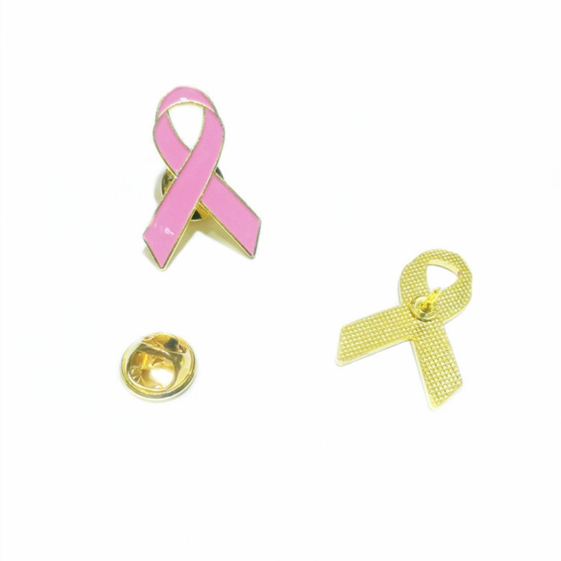 Zzz 10Pcs / Set Bros Pin Enamel Desain Pita Pink Kanker Payudara Untuk Aksesoris Wanita