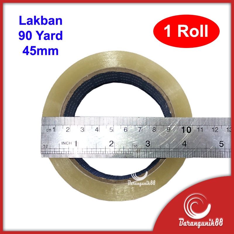 [90 Yard] Lakban 45mm Bening Putih Coklat Selotip Perekat OPP Packing Lem Daily Tape