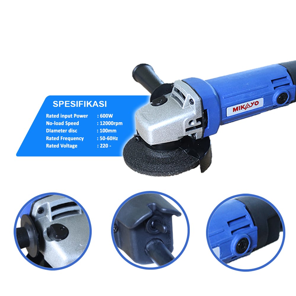 Angle Grinder Mesin Gerinda Tangan MIKAYO RH435-2