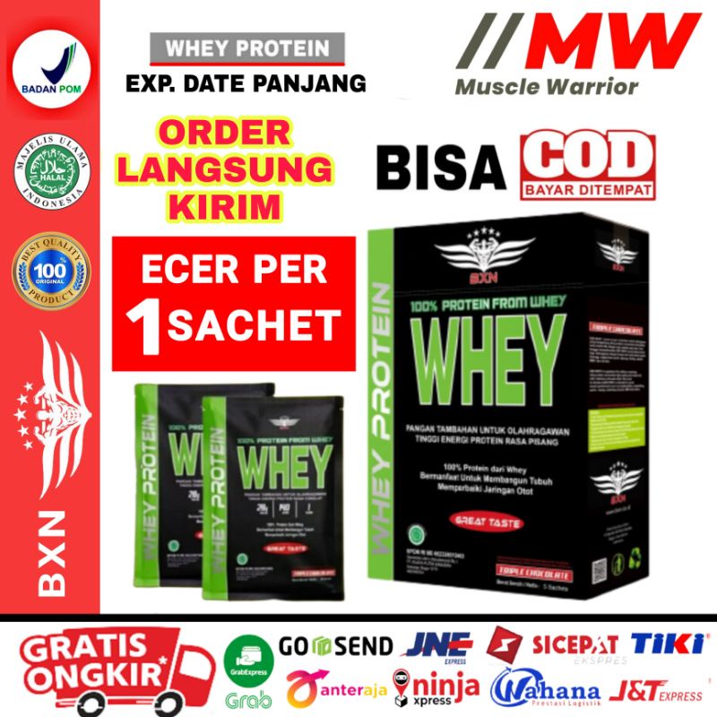 BXN Whey 1 Sachet HALAL BPOM BXN Whey Ecer per 1 Sachet BXN Whey Protein Eceran per 1 Sachet Susu Su