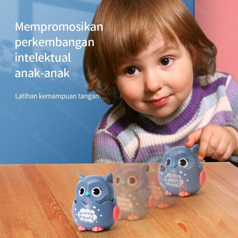 Mainan Anak Burung Happy Owl di Tekan Bisa Jalan - Mainan Anak Burung Hantu