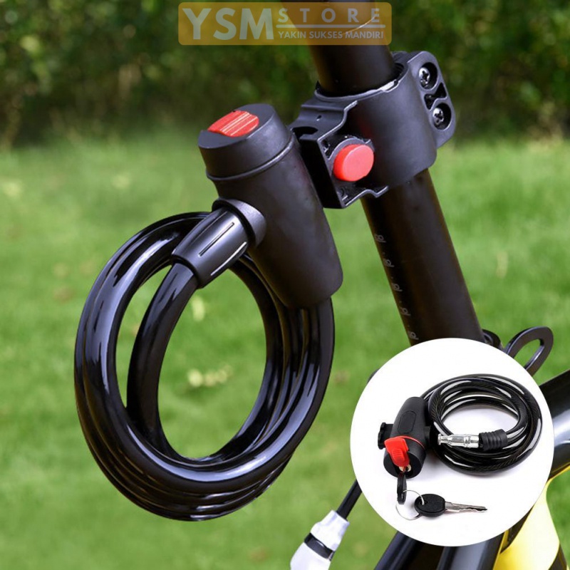 Kunci Pengaman Gembok Sepeda Anti Maling Rantai Gembok Stainless