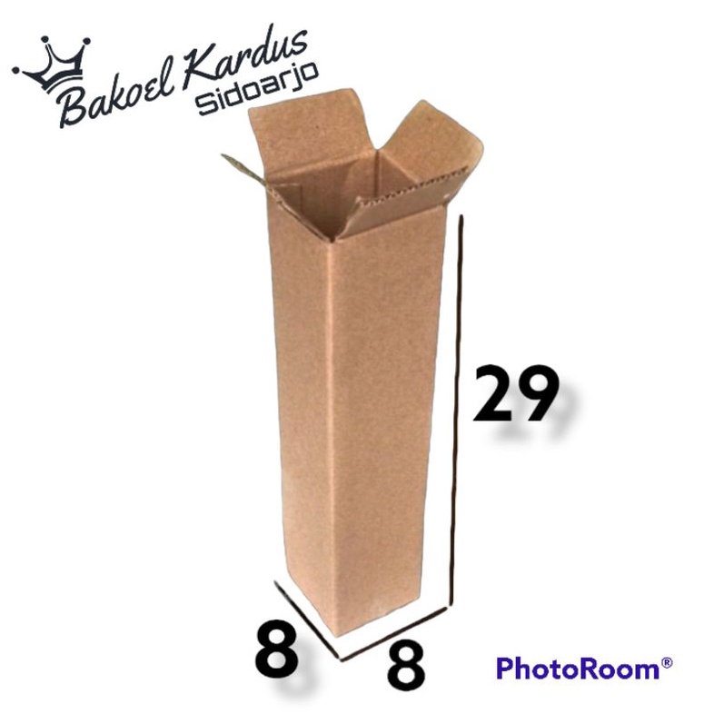

Kardus Box Packing Uk 8x8x29 || Polos Luar Dalam
