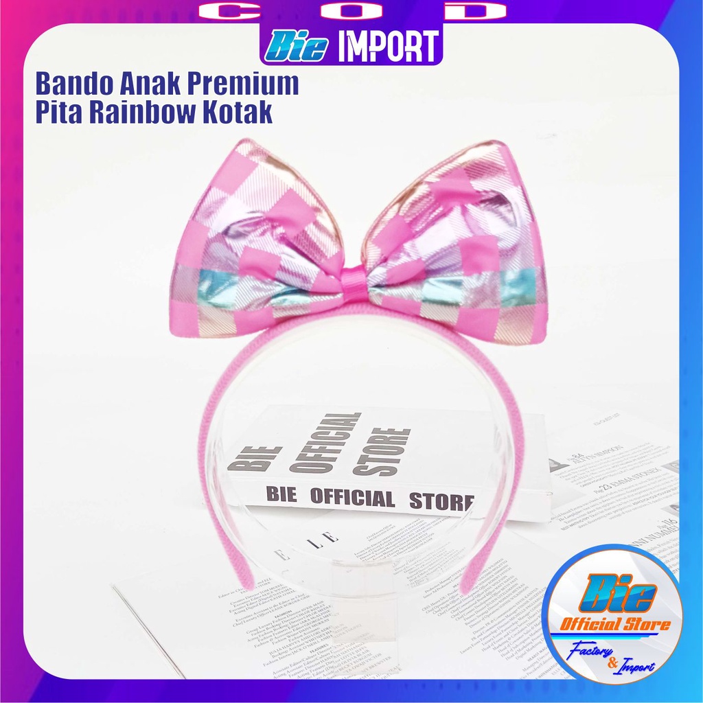 Bando Anak Pita Rainbow Premium Impor Best Seller