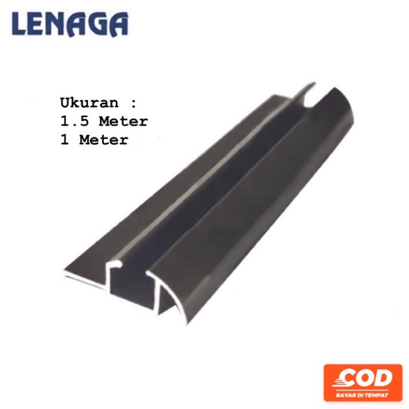 (3 Meter) Rel Timbul SD 380 Pintu Lemari Geser Sliding Lenaga 1 Batang