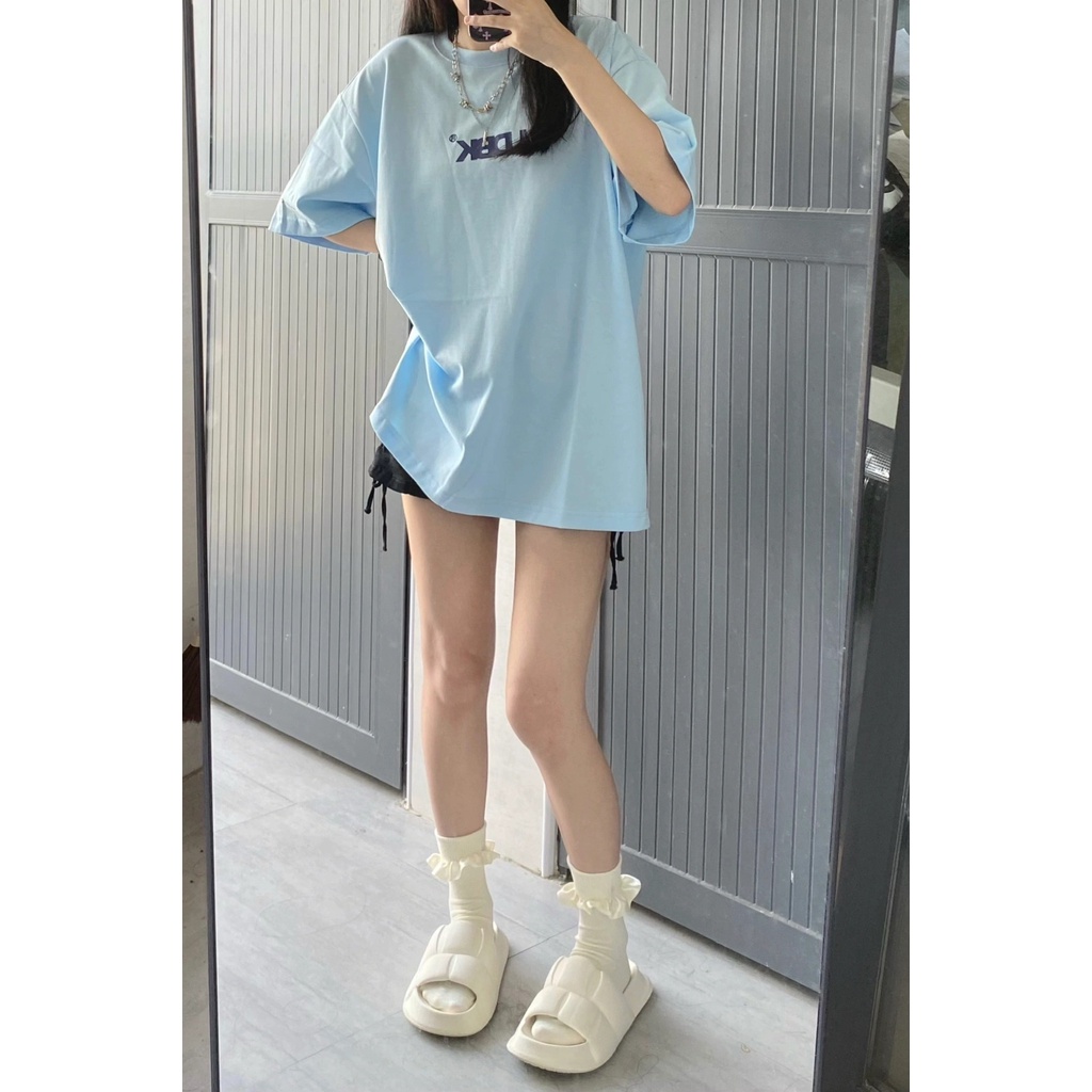 【 Penawaran Istimewa 】Kaos Atasan Wanita Biru Muda Original Premium / Baju Atasan Wanita Import fashion Korea Style Imut