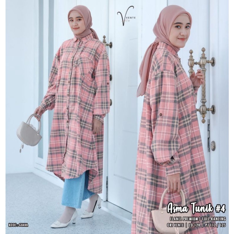 Atasan Wanita Jumbo Ld 120 Flanel / Asma Tunik #4 by ORI Vente