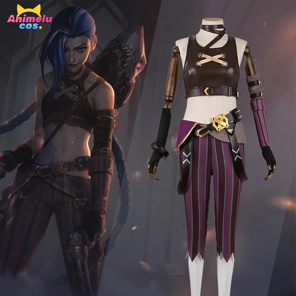 Kostum Cosplay Arcane Game LOL Crit Loli Jinx Cosplay