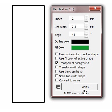 Plugin CorelDraw - Hatchfill