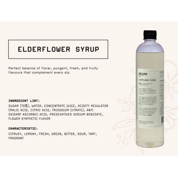 

Dripp Flavour Sirup Premium Rasa Elderflower 760 ml