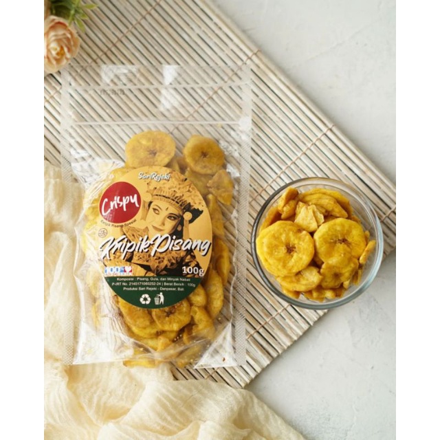 

KERIPIK PISANG CRISPY ASLI BALI CAP SARI REJEKI 100gr ENAK GURIH RENYAH MANIS ASLI + BUBBLE WRAP FREE