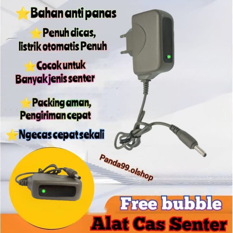 Adaptor charger cas casan charger pengecas senter kepala swatt ⭐panda99⭐