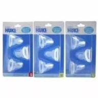 HUKI DOT GEPENG / HUKI SILICONE NIPPLE ORTHODONTIC ISI 3PCS | S | M | L |