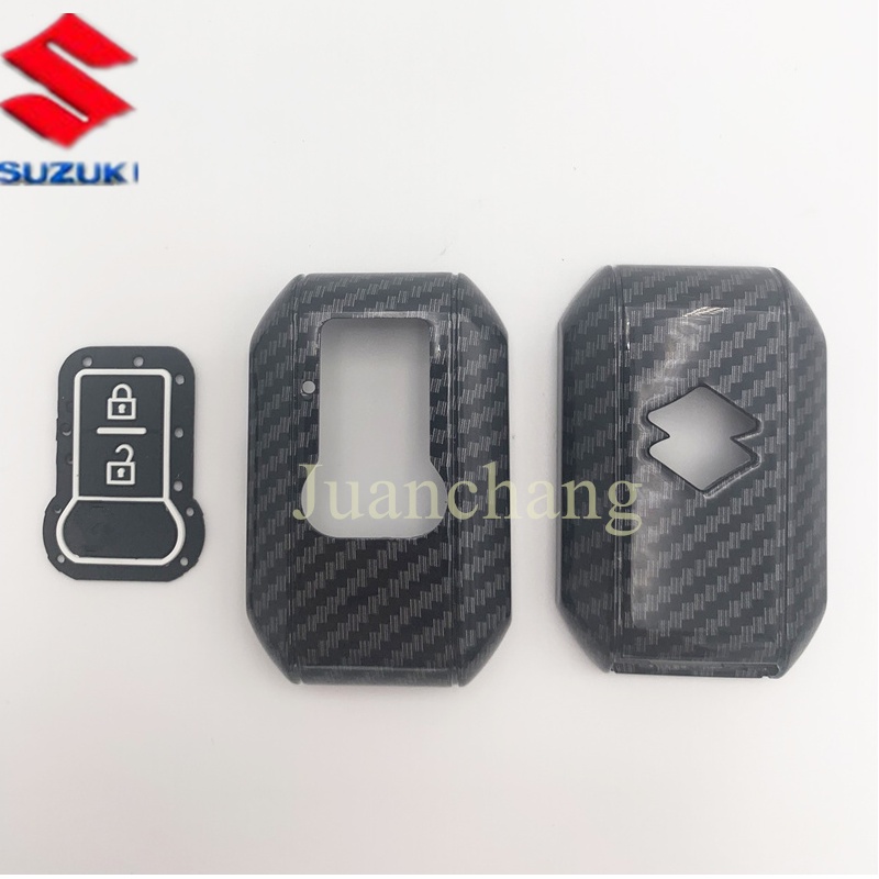 Case Remote Kunci Mobil Bahan Abs Karbon Untuk Suzuki Ertiga Swift 2017 Wagon R 3c Embona XL7 2017-2021 2 Tombol