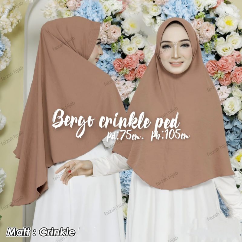 BERGO CRINKLE PED/HIJAB BERGO CRINKLE PED Jilbab Bergo Ped Jilbab Crinkle Bergo Crinkle Jilbab Insta