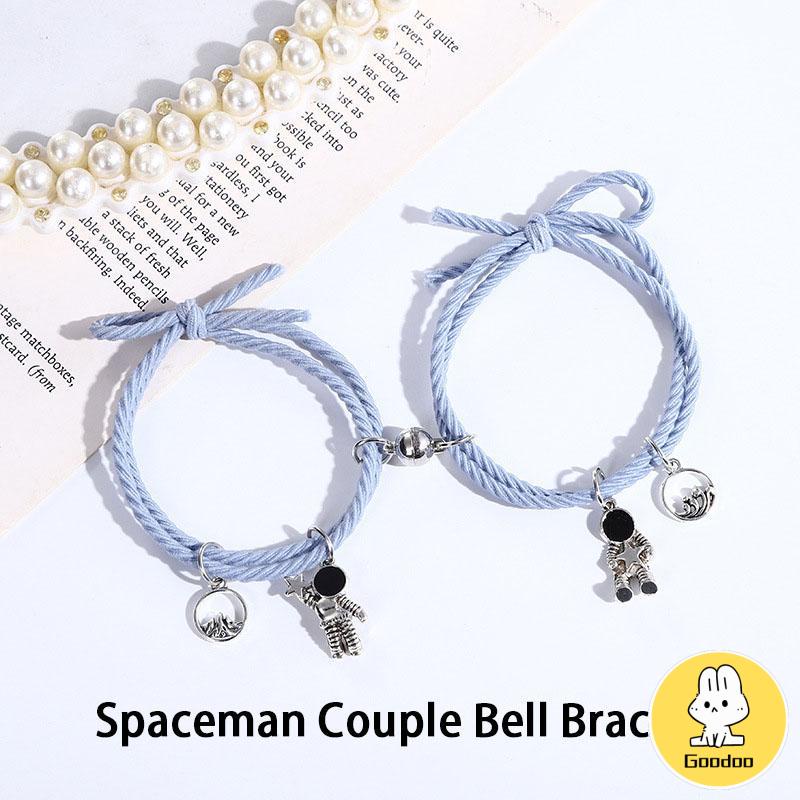 Korea Mahasiswa Astronot Braided Gelang Pasangan Pacar Gelang Perhiasan Kecil Hadiah Ulang Tahun -Doo