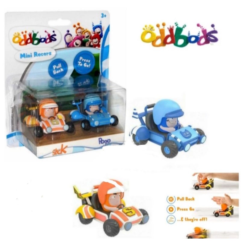 Oddbods Mini Racers - Pogo dan Slick - Mainan Oddbods