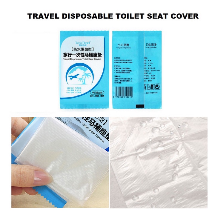 A224 TOILET SEAT COVER penutup travel travell kamar mandi disposable alas duduk closet kloset perlengkapan rumah dissposable plastik bersih kebersihan murah termurah dudukan tempat dispenser kotak sabun rak kabinet mandi bathtub spray shower sikat tirai