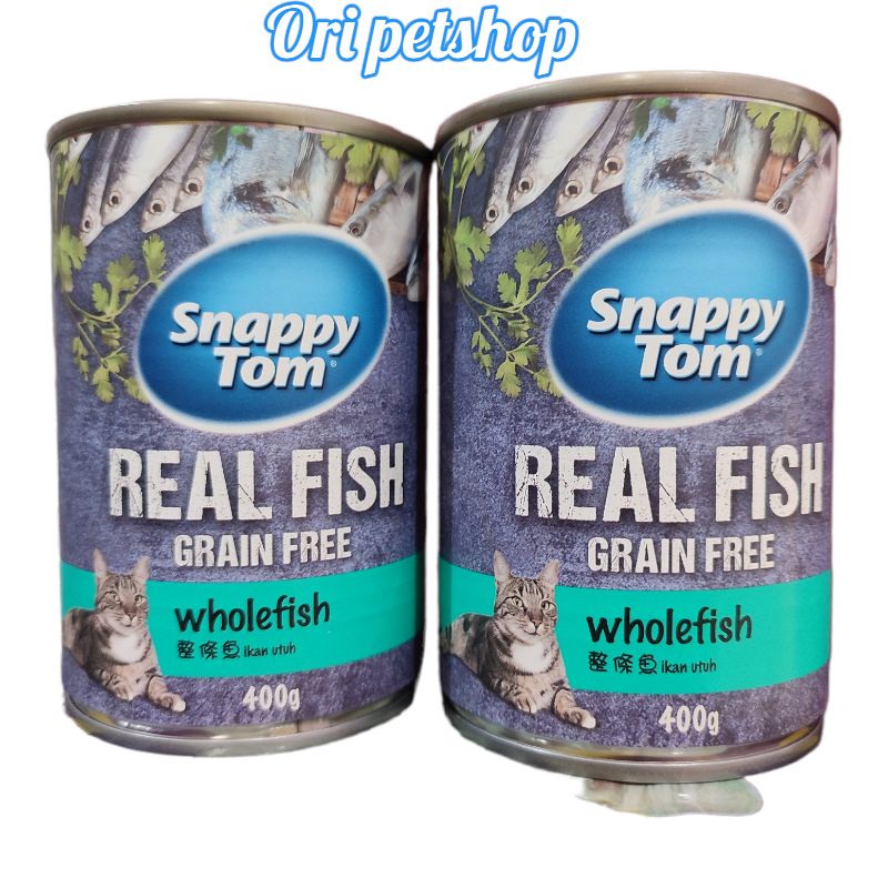 makanan kucing snappy tom kaleng 400gr wet food snappy tom kaleng 400gr - Wholefish