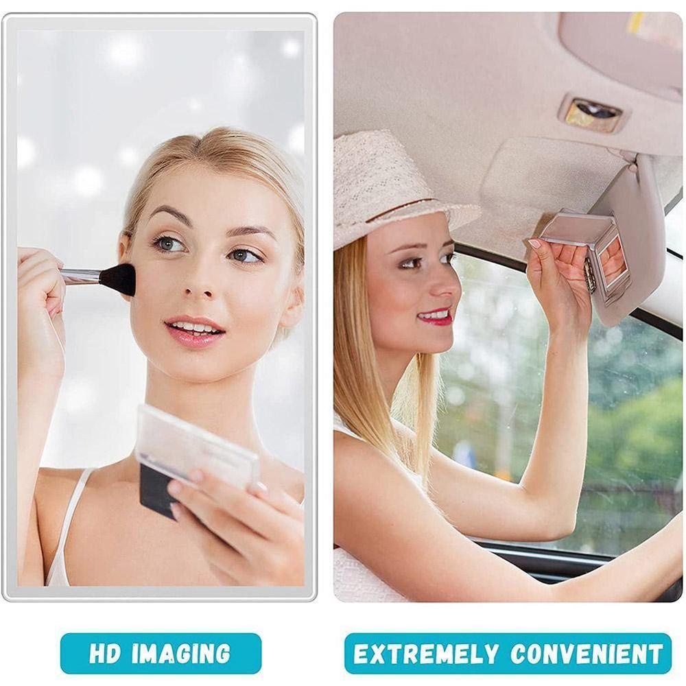 Augustina Cermin Interior Mobil Portable HD Mirror Aksesoris Car-styling Sun Visor Mirror Stainless Steel Auto Sun-Shading Visor