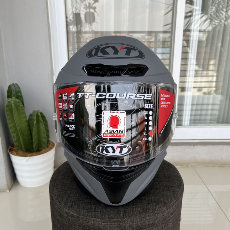 Helm KYT TT Course Gorila Gray Matte / KYT TT Course Grey