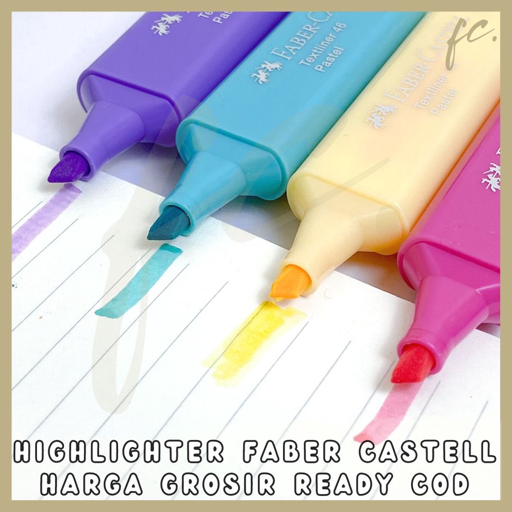 

Highlighter / Wide Marker Spidol Penanda Berwarna FABER CASTELL ORIGINAL Warna Textliner Pastel Series 46 Tosca Lilac Burgundy Alat Tulis Kantor Sekolah Anak Harga Grosir Ready COD