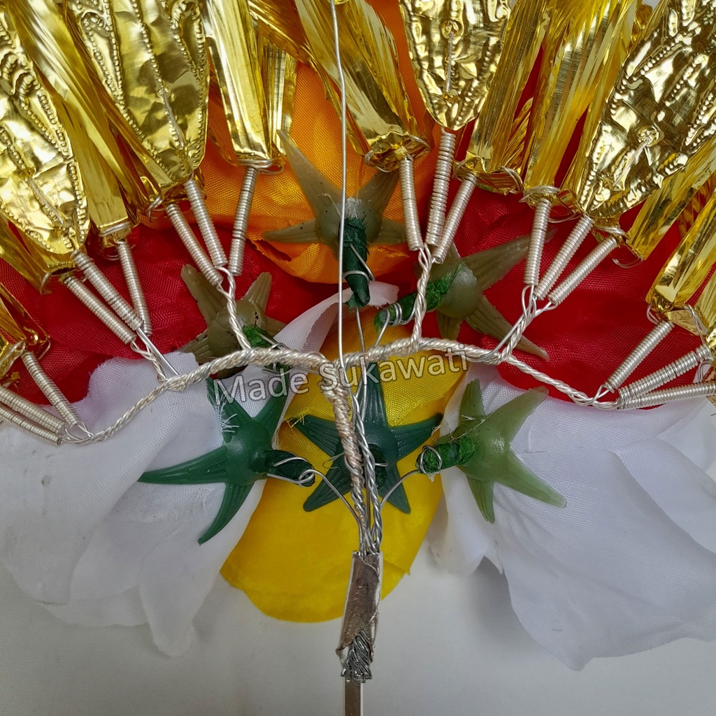 Hiasan Rambut Bunga Gonjer Tari Puspanjali adat Bali Praktis sudah Jadi