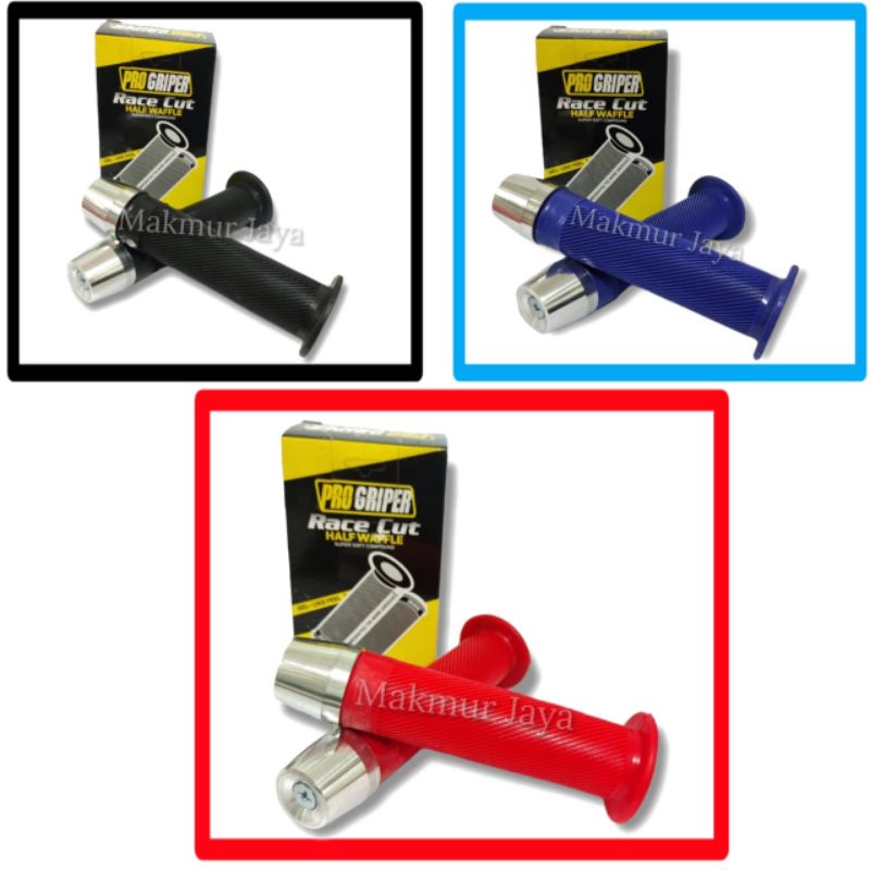 Handgrip Sarung Gas Bulu Protaper Warna+Jalu Stang Model Satria Fu Chrome Universal All Motor