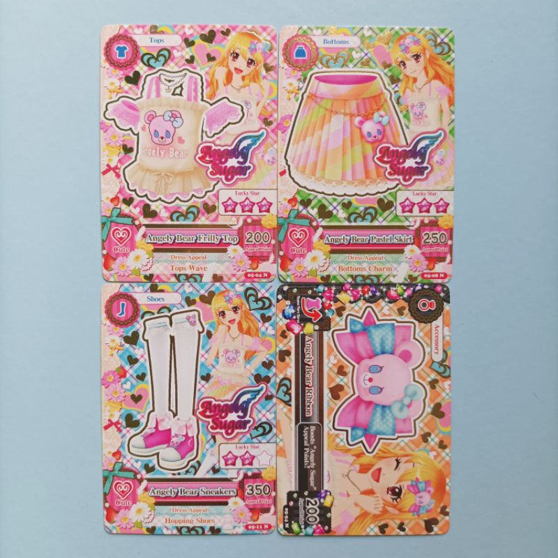 Kartu Aikatsu Indo Normal Set Asli Seri 5 Ichigo Hoshimiya Angely Bear Coord Angely Sugar Original C