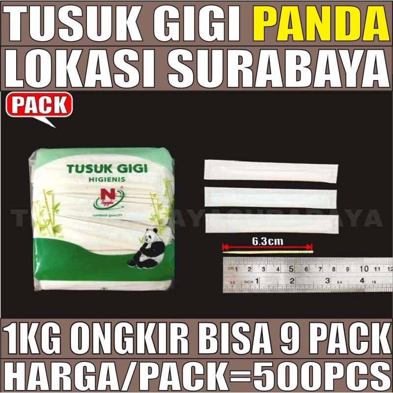 Tusuk Gigi Higienis 500pcs Pack Steril Runcing Bungkus Kertas Toothpick