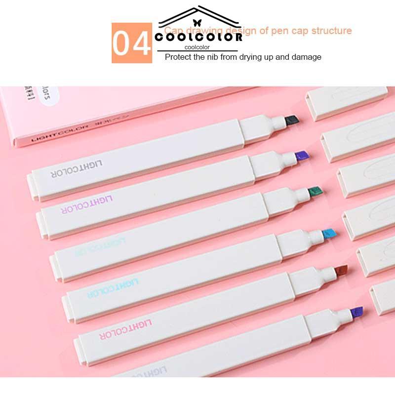 COD❤️multicolor pena stabilo siswa 6PCS/set Stabilo / highlighter pastel 6 colors warna- cl