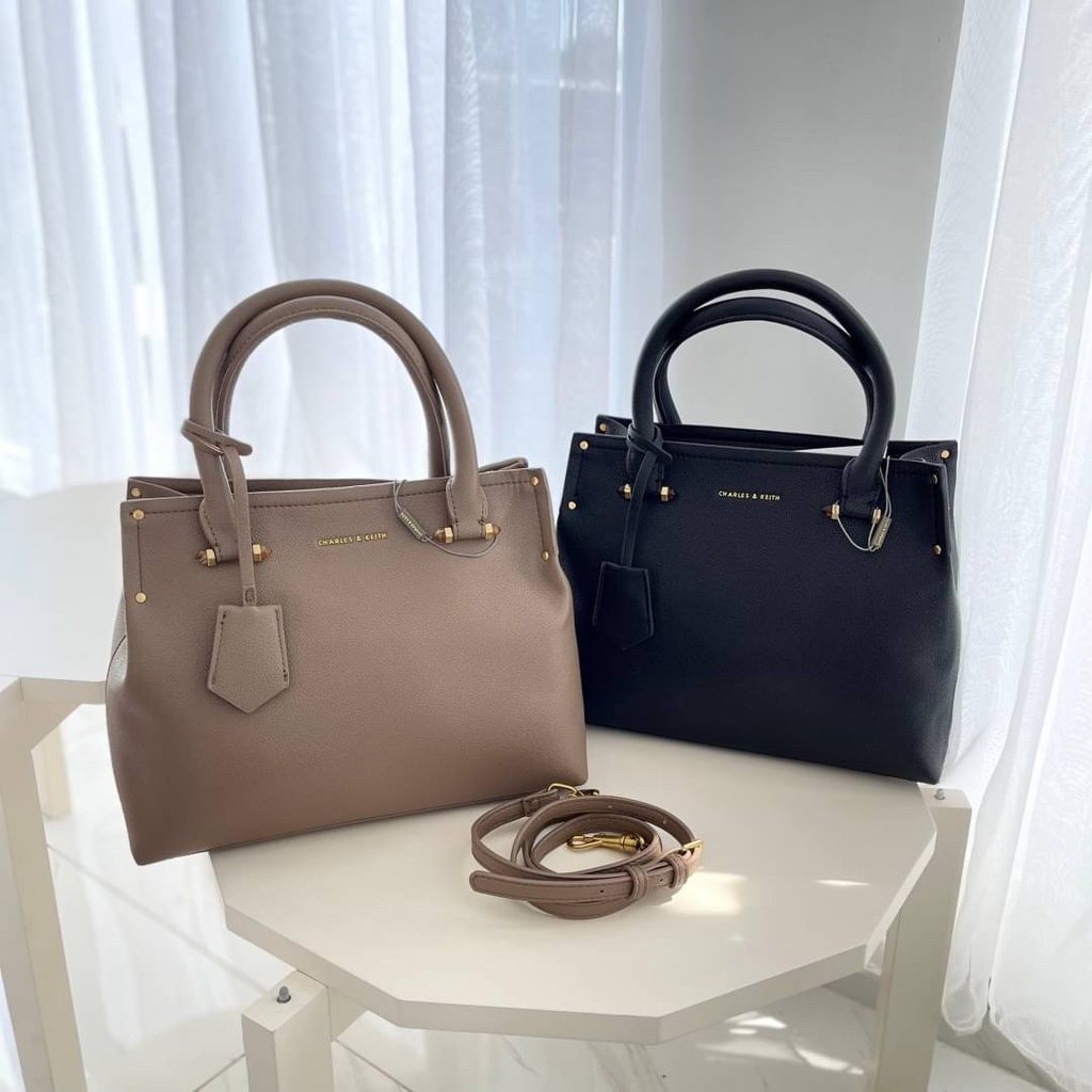 CNK Double Handle Large Structured Tote Bag Fashion Import Wanita (C878)