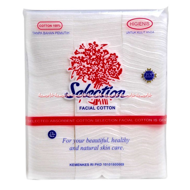 Selection Facial Cotton 50gr Kapas Kecantikan Kapas Pembersih Make Up Kapas Muka Selektion Facial Katun