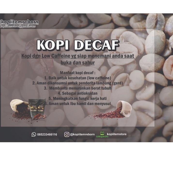 

[U-UIY-✔) KOPI DECAF 250 gram | DECAF COFFEE | LOW CAFFEIN-pasti dikirim