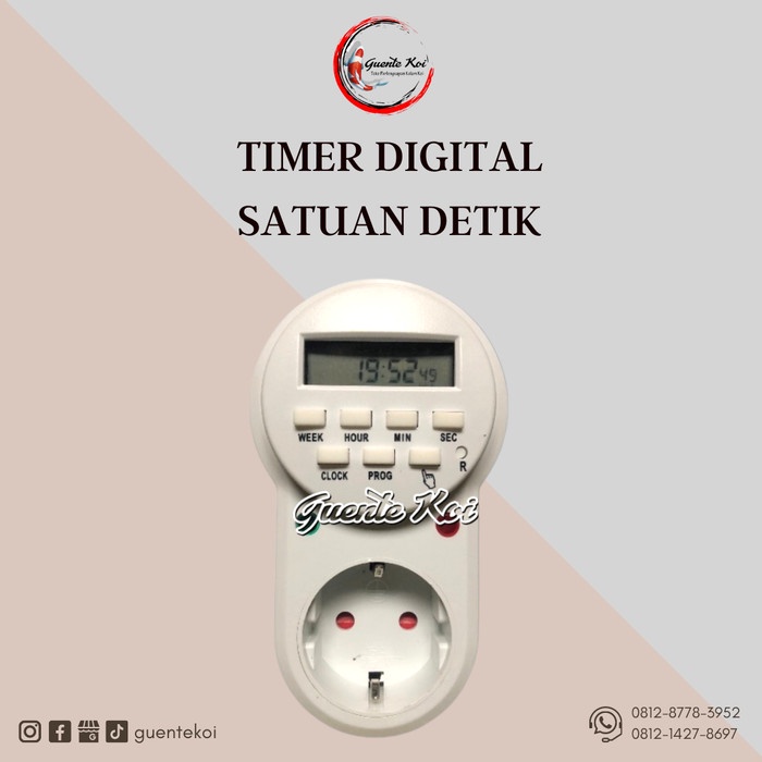Timer Digital Peralatan Kolam Koi Satuan Detik
